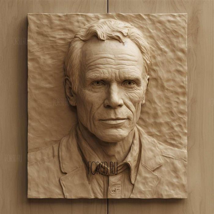 Paul Bettany 4 stl model for CNC